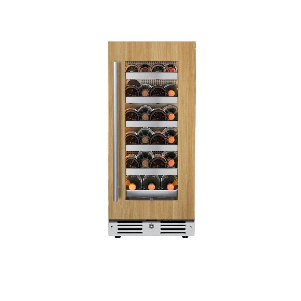 Landmark Panel Ready 15 in. 1.5A 2.89 cf Undercounter Single Zone Wine Cooler with Right Hinge in Panel Ready 