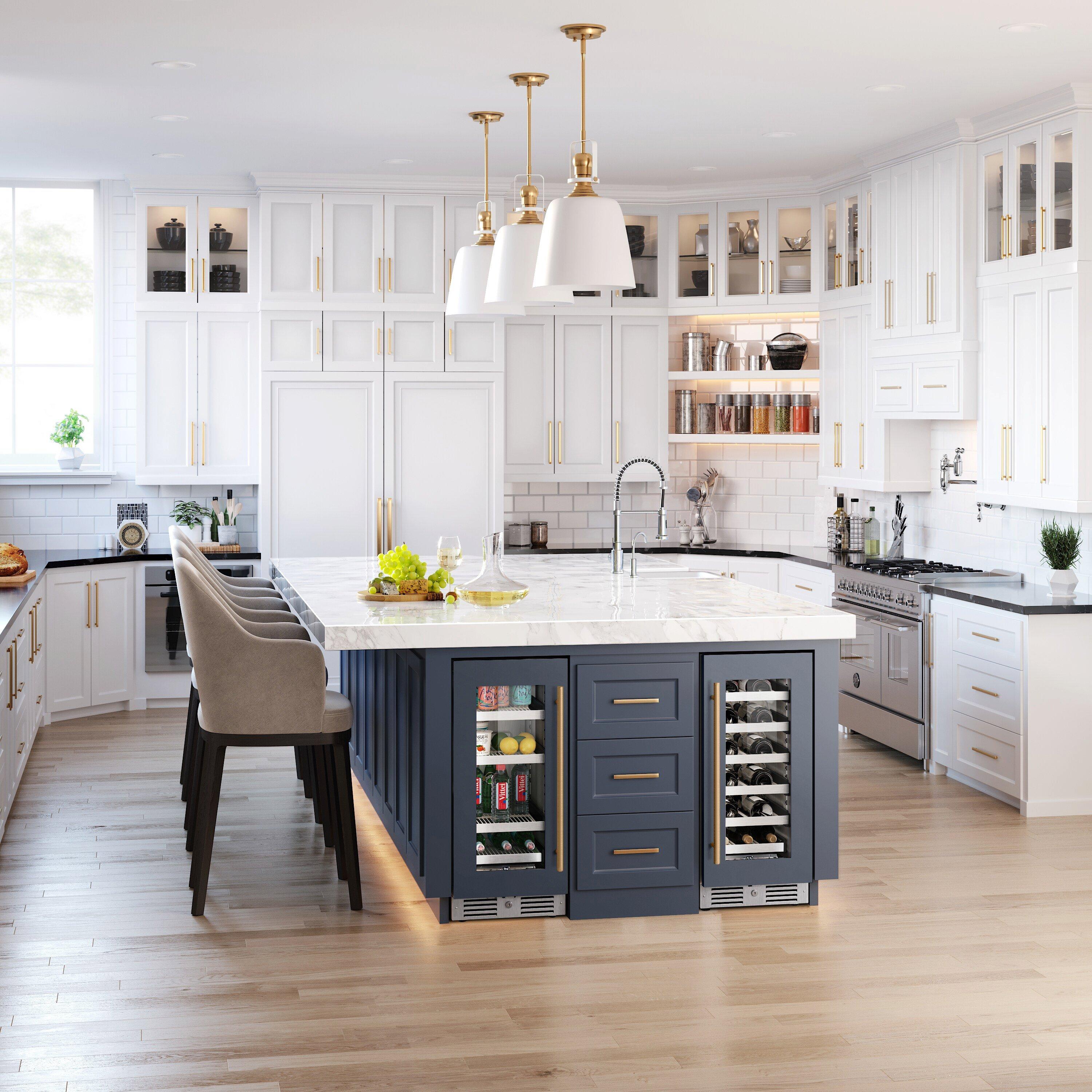 Landmark Panel Ready 15 in. 1.5A 2.89 cf Undercounter Single Zone Wine Cooler with Right Hinge in Panel Ready 