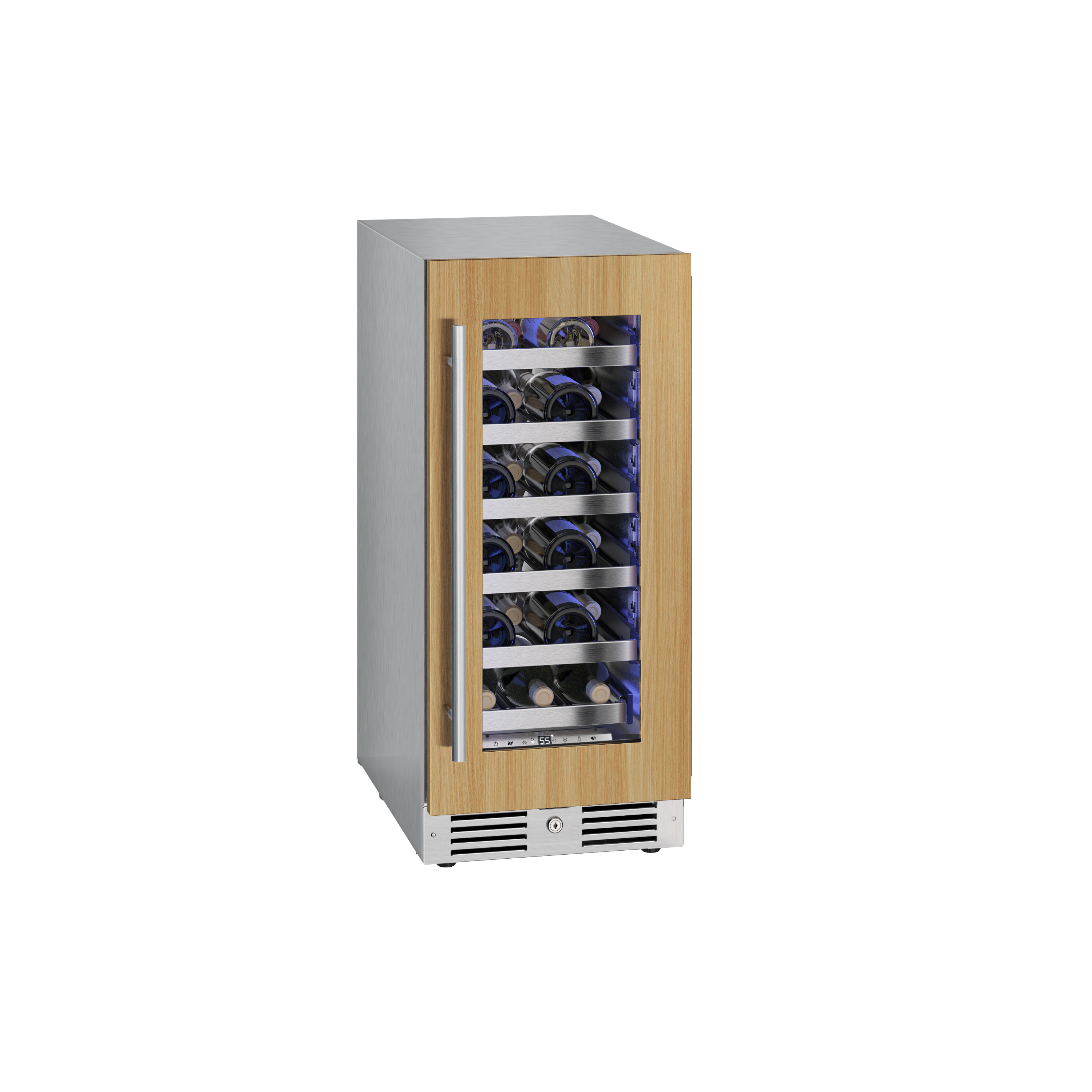 Landmark Panel Ready 15 in. 1.5A 2.89 cf Undercounter Single Zone Wine Cooler with Right Hinge in Panel Ready 