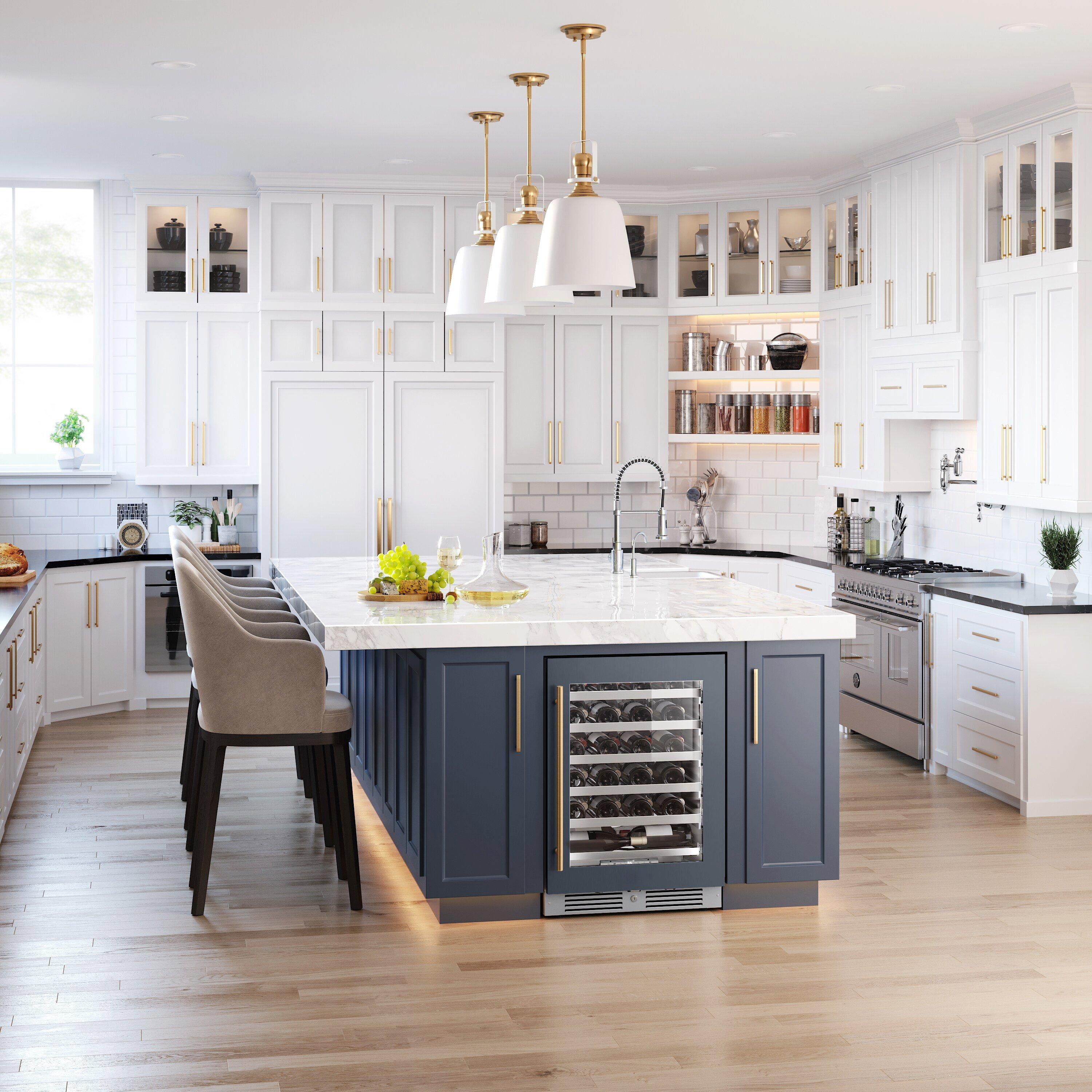 Landmark Panel Ready 24 in. 1.5A 5.21 cf Undercounter Single Zone Wine Cooler with Right Hinge in Panel Ready 