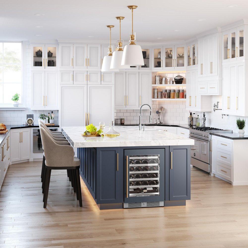 Landmark Panel Ready 24 in. 1.5A 5.21 cf Undercounter Single Zone Wine Cooler with Right Hinge in Panel Ready 
