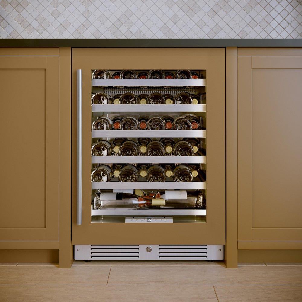 Landmark Panel Ready 24 in. 1.5A 5.21 cf Undercounter Single Zone Wine Cooler with Right Hinge in Panel Ready 