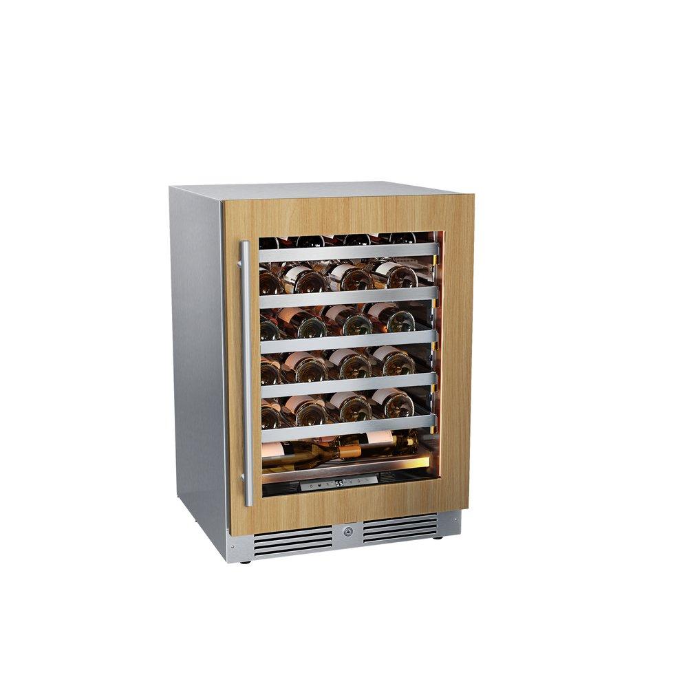 Landmark Panel Ready 24 in. 1.5A 5.21 cf Undercounter Single Zone Wine Cooler with Right Hinge in Panel Ready 