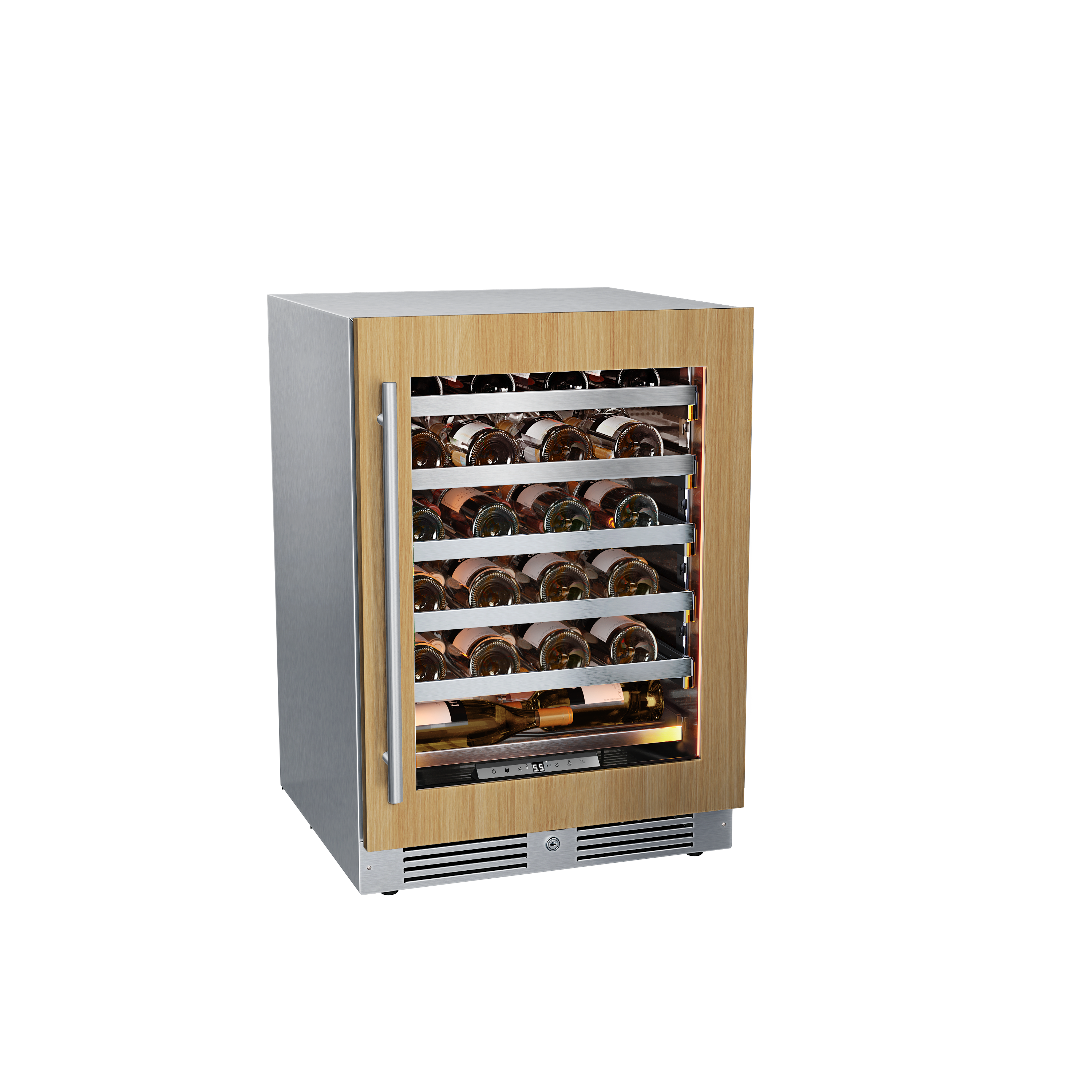 Landmark Panel Ready 24 in. 1.5A 5.21 cf Undercounter Single Zone Wine Cooler with Right Hinge in Panel Ready 
