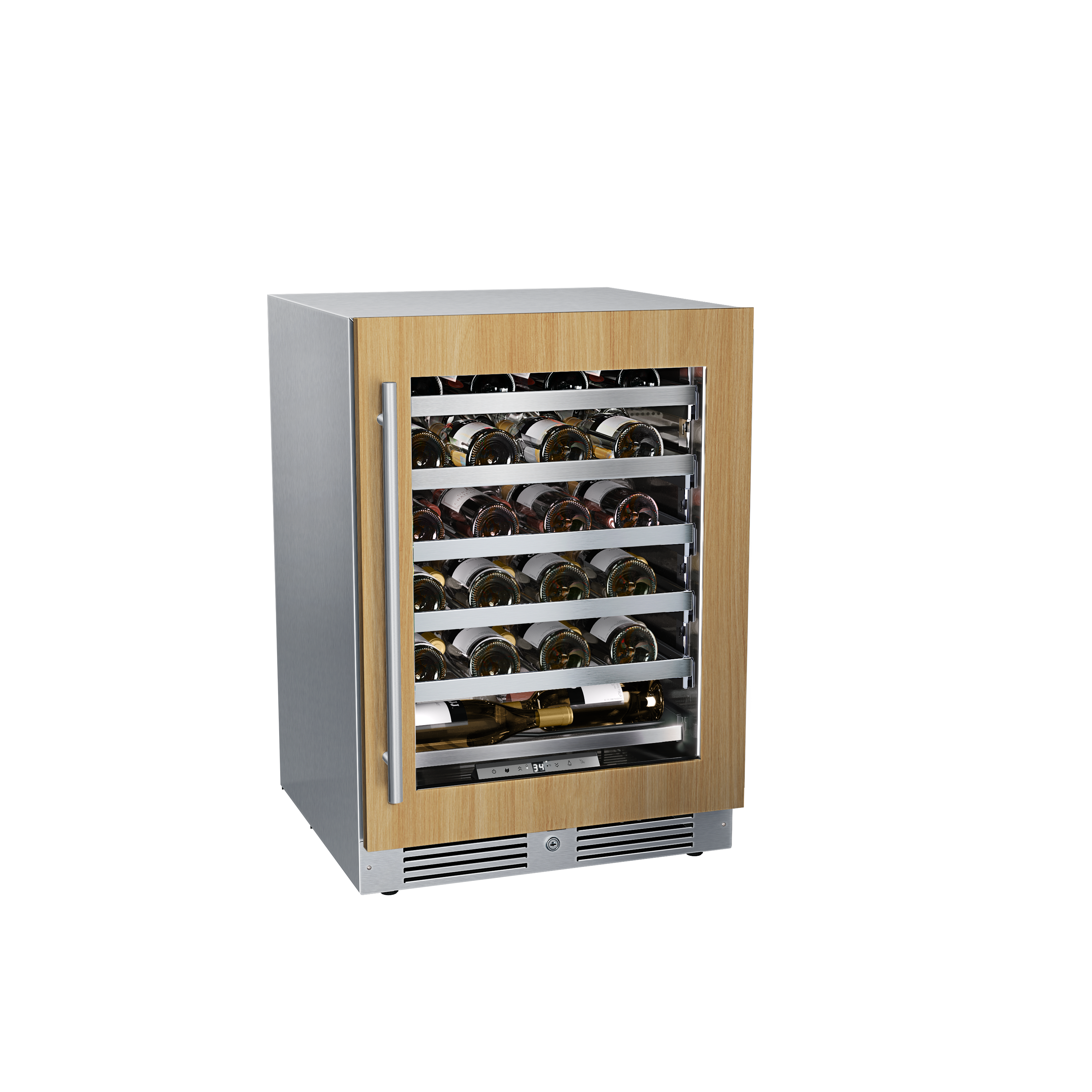 Landmark Panel Ready 24 in. 1.5A 5.21 cf Undercounter Single Zone Wine Cooler with Right Hinge in Panel Ready 