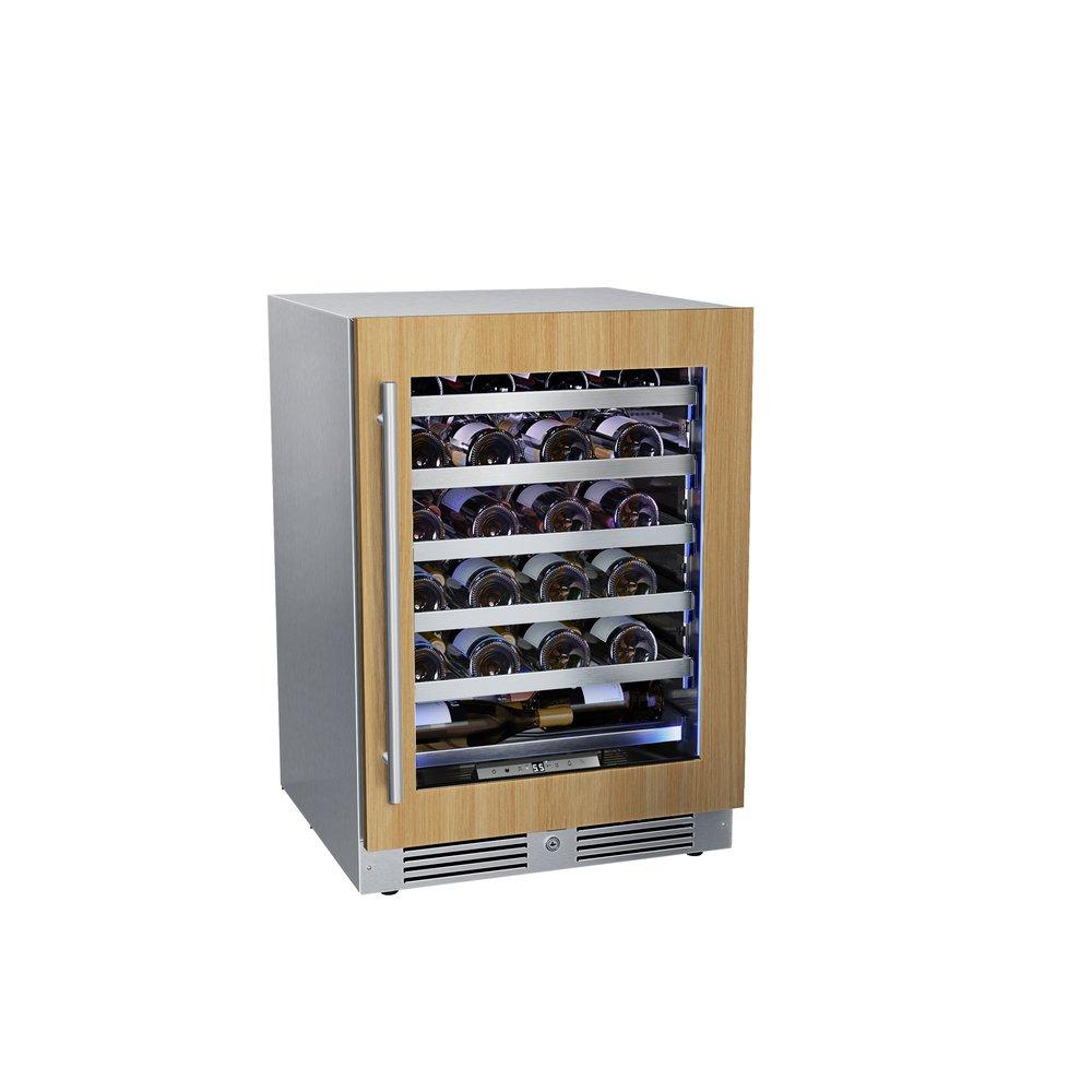 Landmark Panel Ready 24 in. 1.5A 5.21 cf Undercounter Single Zone Wine Cooler with Right Hinge in Panel Ready 