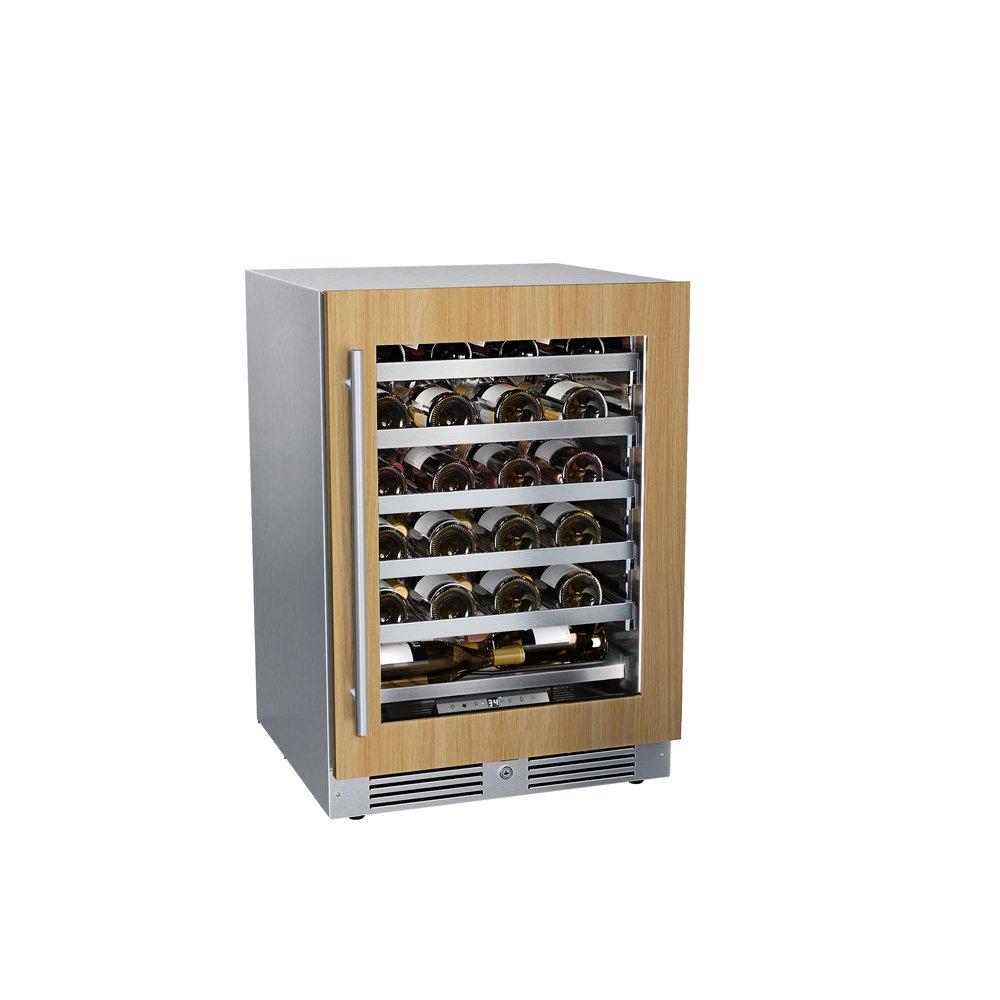 Landmark Panel Ready 24 in. 1.5A 5.21 cf Undercounter Single Zone Wine Cooler with Right Hinge in Panel Ready 