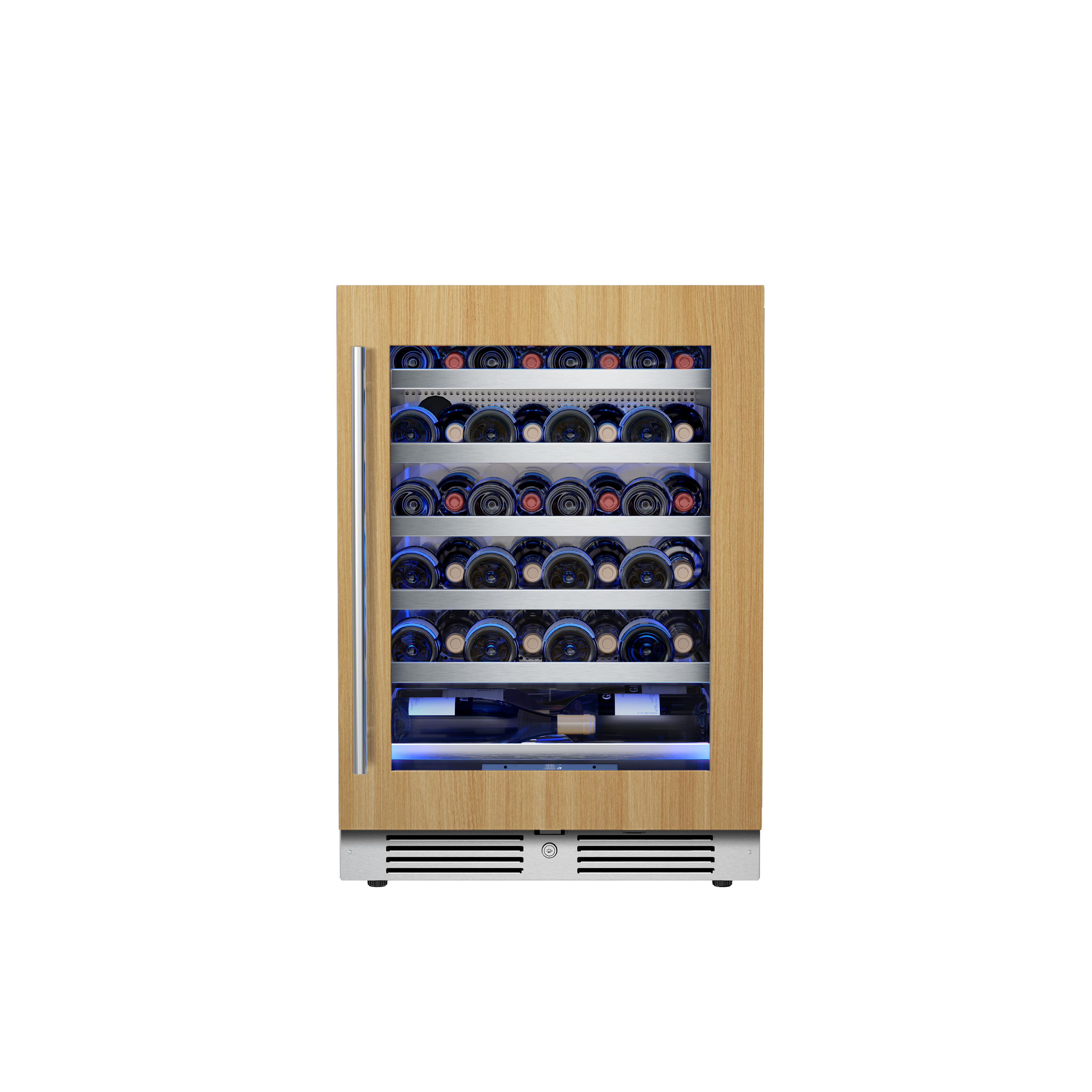 Landmark Panel Ready 24 in. 1.5A 5.21 cf Undercounter Single Zone Wine Cooler with Right Hinge in Panel Ready 