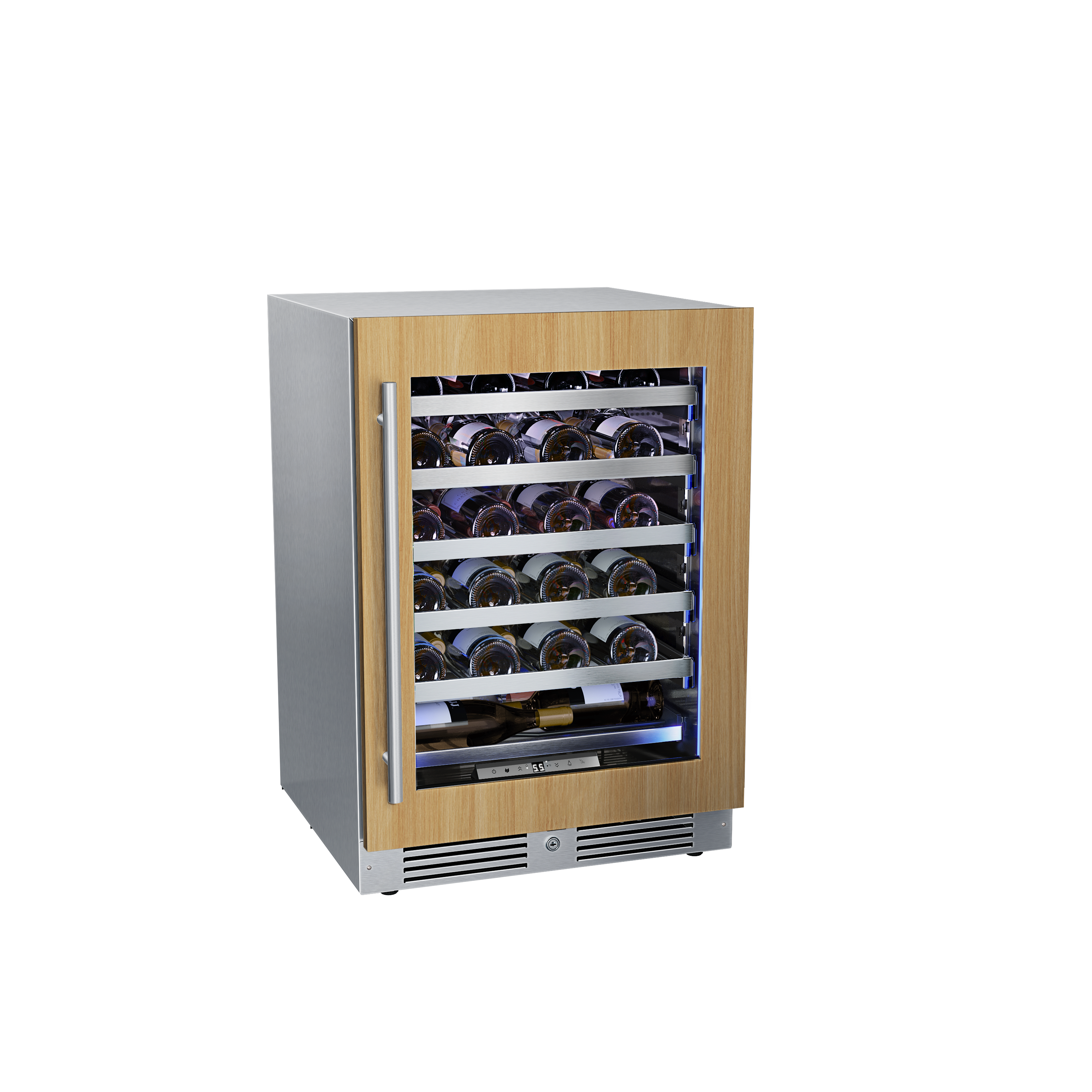 Landmark Panel Ready 24 in. 1.5A 5.21 cf Undercounter Single Zone Wine Cooler with Right Hinge in Panel Ready 