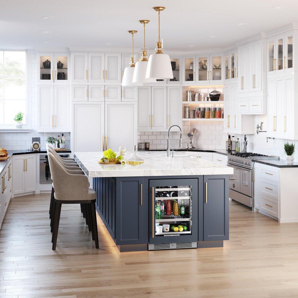 Landmark Panel Ready 24 in. 1.5A 5.21 cf Undercounter Single Zone Wine & Beverage Cooler with Right Hinge in Panel Ready 