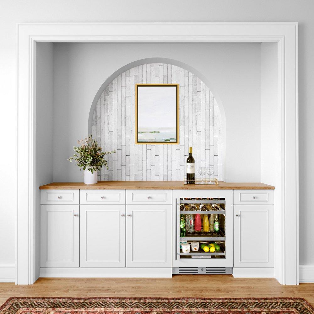 Landmark Panel Ready 24 in. 1.5A 5.21 cf Undercounter Single Zone Wine & Beverage Cooler with Right Hinge in Panel Ready 