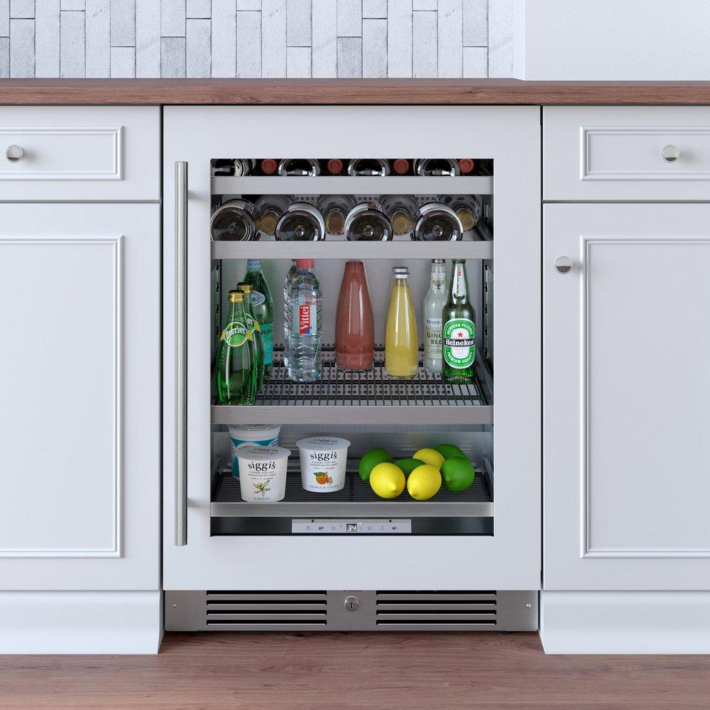 Landmark Panel Ready 24 in. 1.5A 5.21 cf Undercounter Single Zone Wine & Beverage Cooler with Right Hinge in Panel Ready 