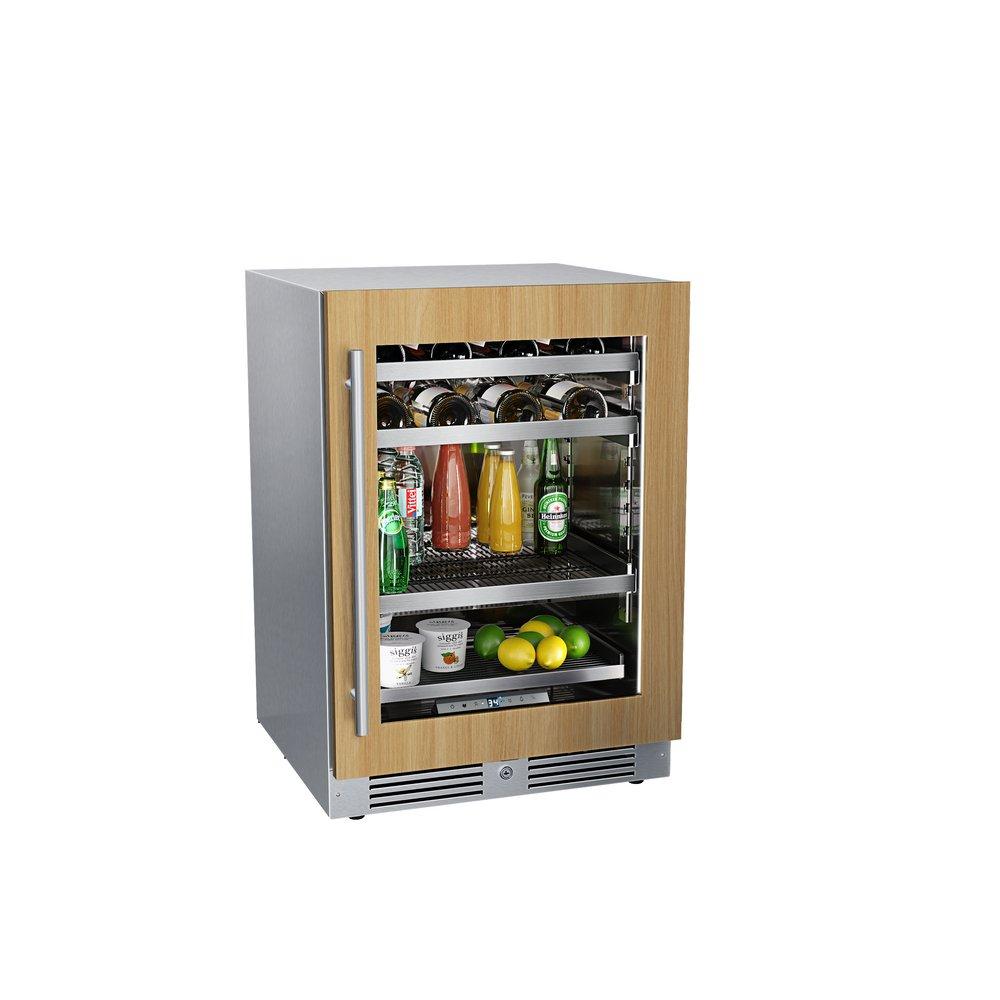 Landmark Panel Ready 24 in. 1.5A 5.21 cf Undercounter Single Zone Wine & Beverage Cooler with Right Hinge in Panel Ready 