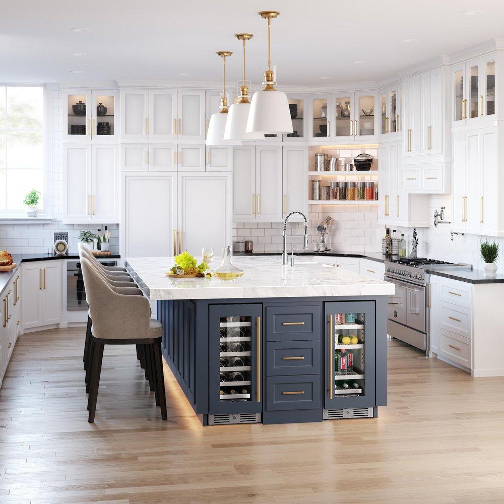 Landmark Panel Ready 15 in. 1.5A 2.89 cf Undercounter Single Zone Wine Cooler with Left Hinge in Panel Ready 