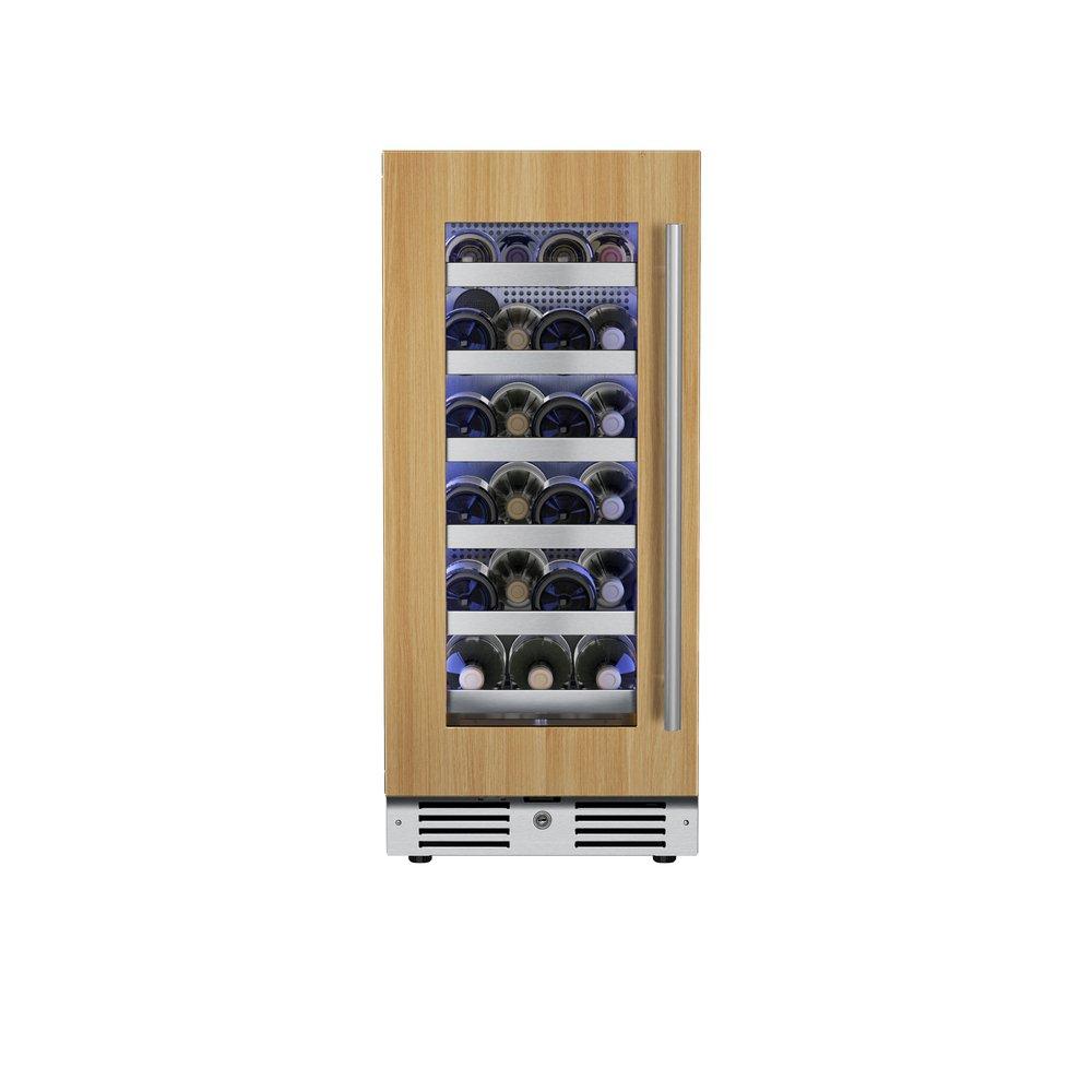 Landmark Panel Ready 15 in. 1.5A 2.89 cf Undercounter Single Zone Wine Cooler with Left Hinge in Panel Ready 