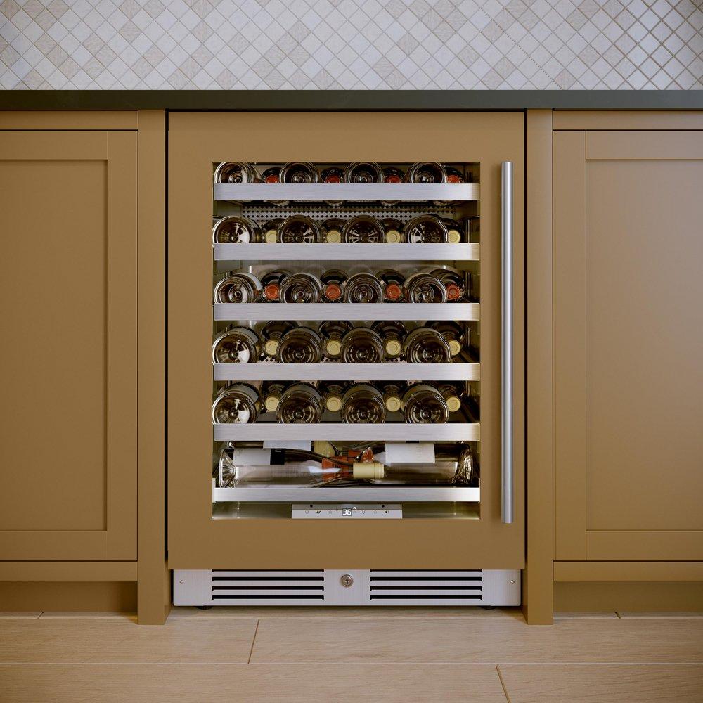 Landmark Panel Ready 24 in. 1.5A 5.21 cf Undercounter Single Zone Wine Cooler with Left Hinge in Panel Ready 