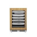 24 in. 1.5A 5.21 cf Undercounter Single Zone Wine Cooler with Left Hinge in Panel Ready