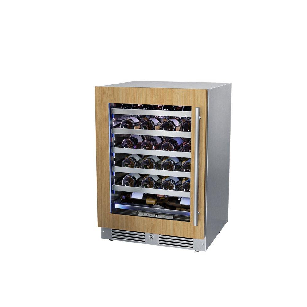 Landmark Panel Ready 24 in. 1.5A 5.21 cf Undercounter Single Zone Wine Cooler with Left Hinge in Panel Ready 