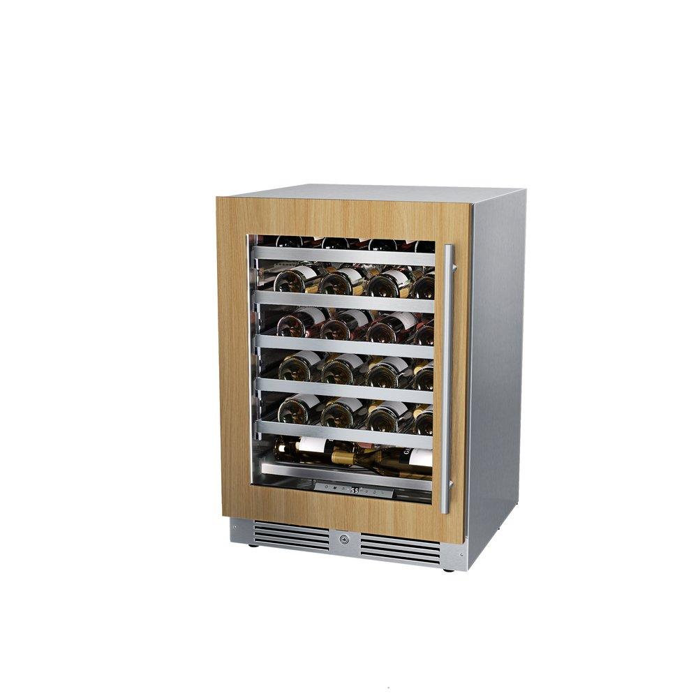 Landmark Panel Ready 24 in. 1.5A 5.21 cf Undercounter Single Zone Wine Cooler with Left Hinge in Panel Ready 