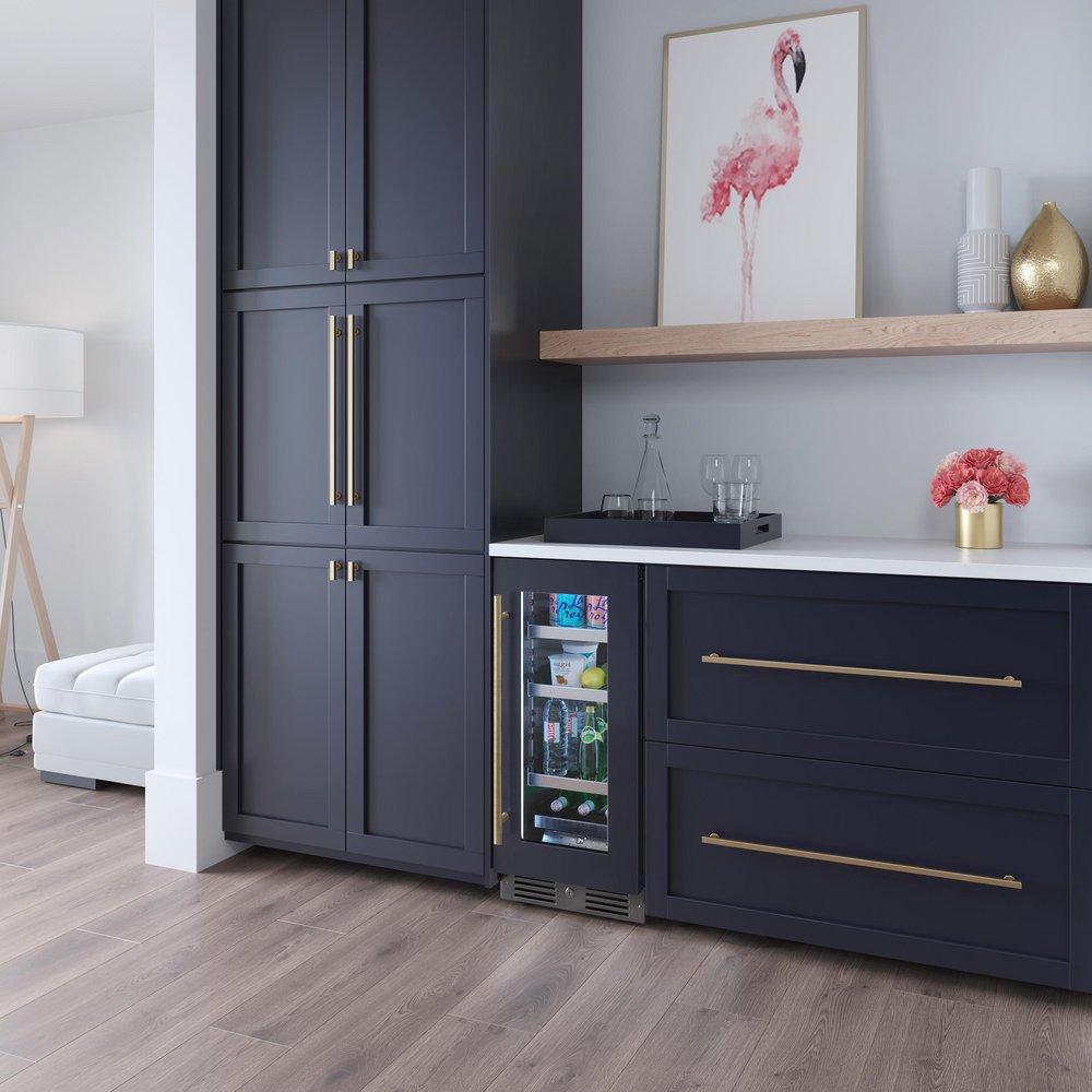 Landmark Panel Ready 15 in. 1.5A 2.89 cf Undercounter Beverage Cooler with Right Hinge in Panel Ready 