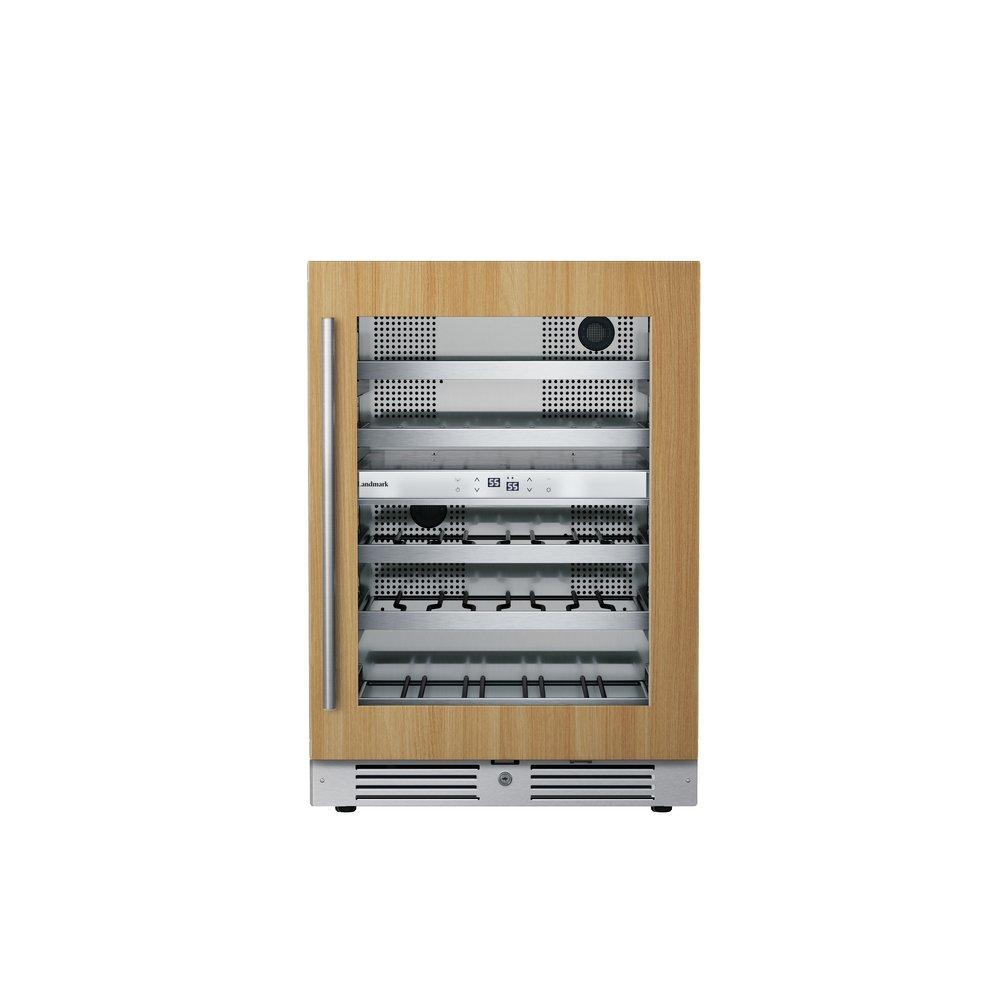 Landmark Panel Ready 24 in. 1.5A 4.76 cf Undercounter Dual Zone Wine Cooler with Right Hinge in Panel Ready 