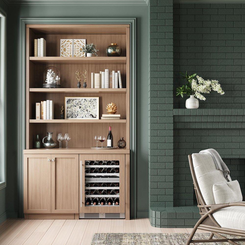 Landmark Panel Ready 24 in. 1.5A 4.76 cf Undercounter Dual Zone Wine Cooler with Right Hinge in Panel Ready 