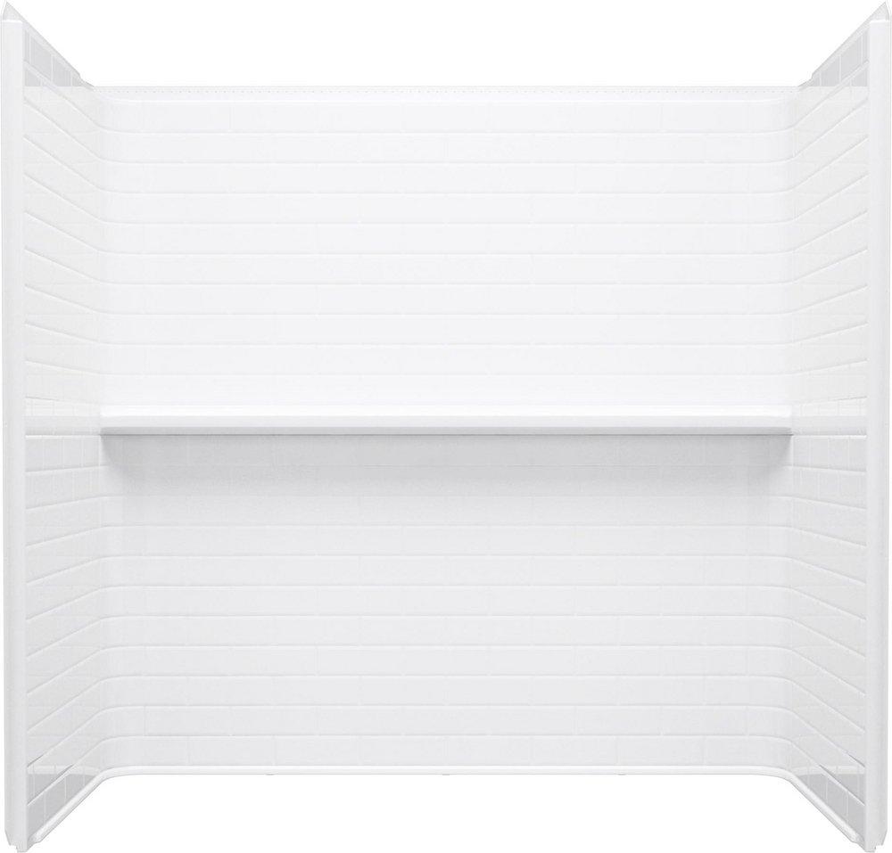Sterling White 33-1/4 in. Shower Wall in White 
