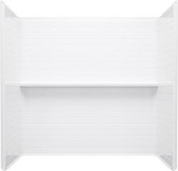 33-1/4 x 60-1/8 in. Shower Wall Set in White