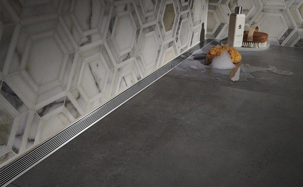 Infinity Drain Polished Stainless 2 in. PVC Shower Drain 