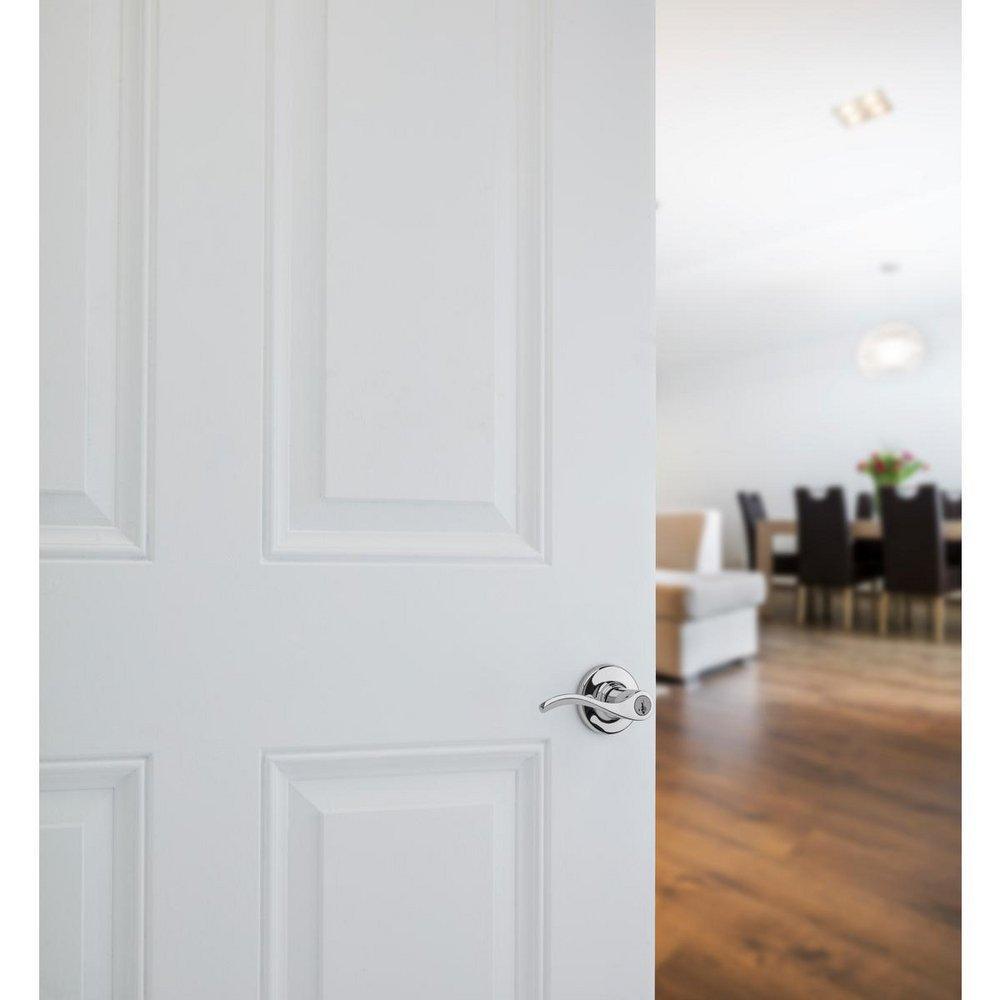 Kwikset Polished Chrome 2-1/8 in. Zinc Door Lever 