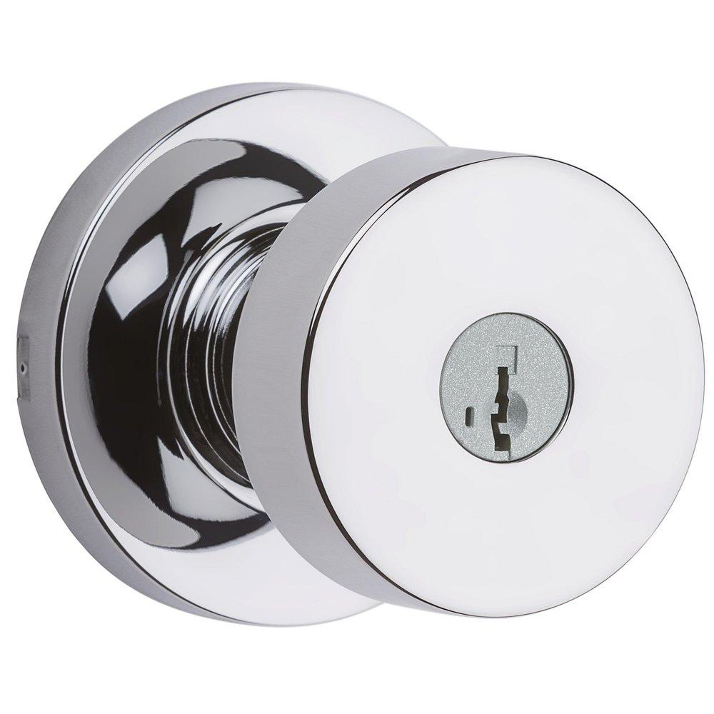 Kwikset Polished Chrome Metal Round Door Knob 