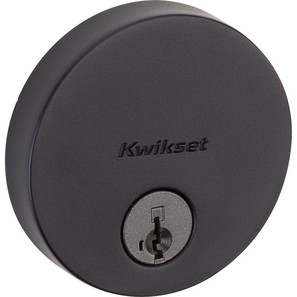 Kwikset Matte Black Deadbolt Lock 