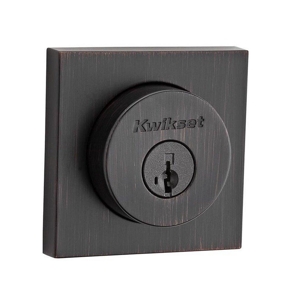 Kwikset Venetian Bronze 2-17/32 x 1-13/32 in. Deadbolt Lock 