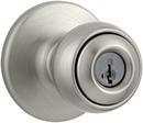 Kwikset Polo Keyed Entry Knob with SmartKey Security, Satin Nickel 