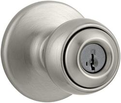 Kwikset Polo Keyed Entry Knob with SmartKey Security, Satin Nickel