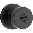 Kwikset Matte Black Metal Round Door Knob 