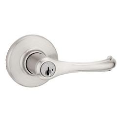 Zinc Door Lever in Satin Nickel