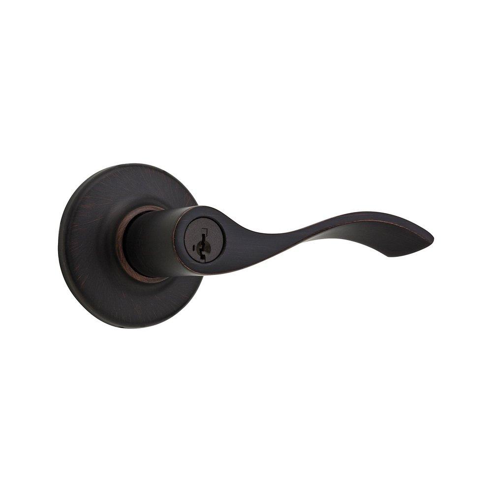 Kwikset Balboa Keyed Entry Lever with SmartKey, Venetian Bronze 