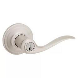 Kwikset Tustin Keyed Entry Lever with SmartKey, Satin Nickel