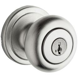 Kwikset Hancock Keyed Entry Knob with SmartKey Security in Satin Chrome