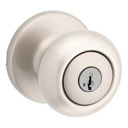 Kwikset Cove Keyed Entry Knob with SmartKey, Satin Nickel