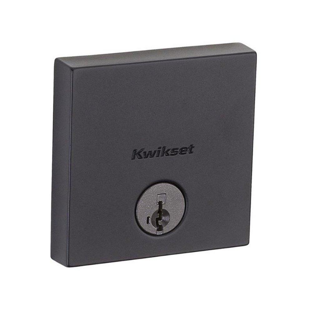 Kwikset Iron Black Deadbolt Lock 