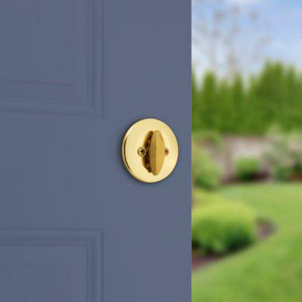 Kwikset Polished Brass Deadbolt Lock 