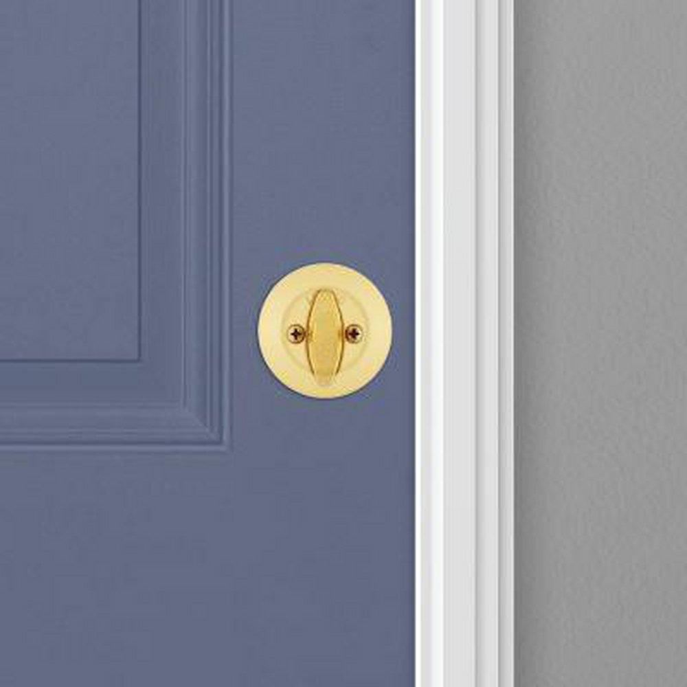 Kwikset Polished Brass Deadbolt Lock 