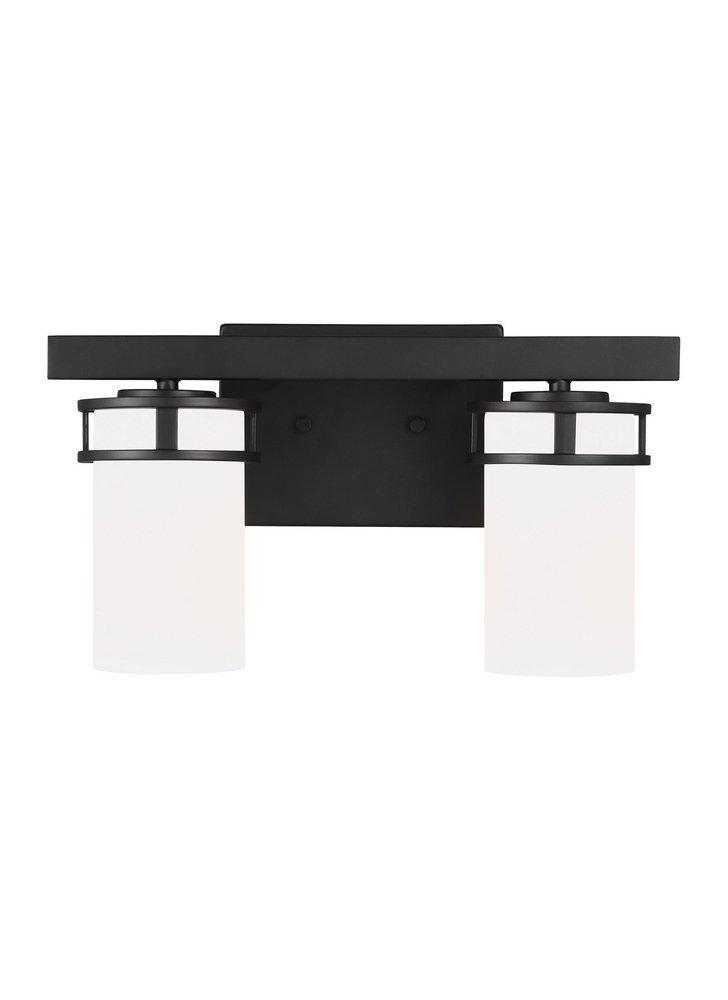 Visual Comfort & Co. Generation Lighting Midnight Black 75W 2-Light Medium E-26 Vanity Fixture 