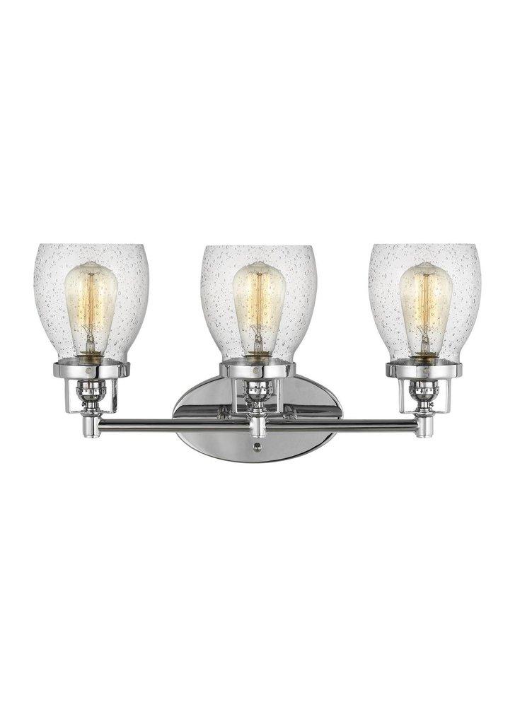 Visual Comfort & Co. Generation Lighting Chrome 60W 3-Light Medium E-26 Vanity Fixture 