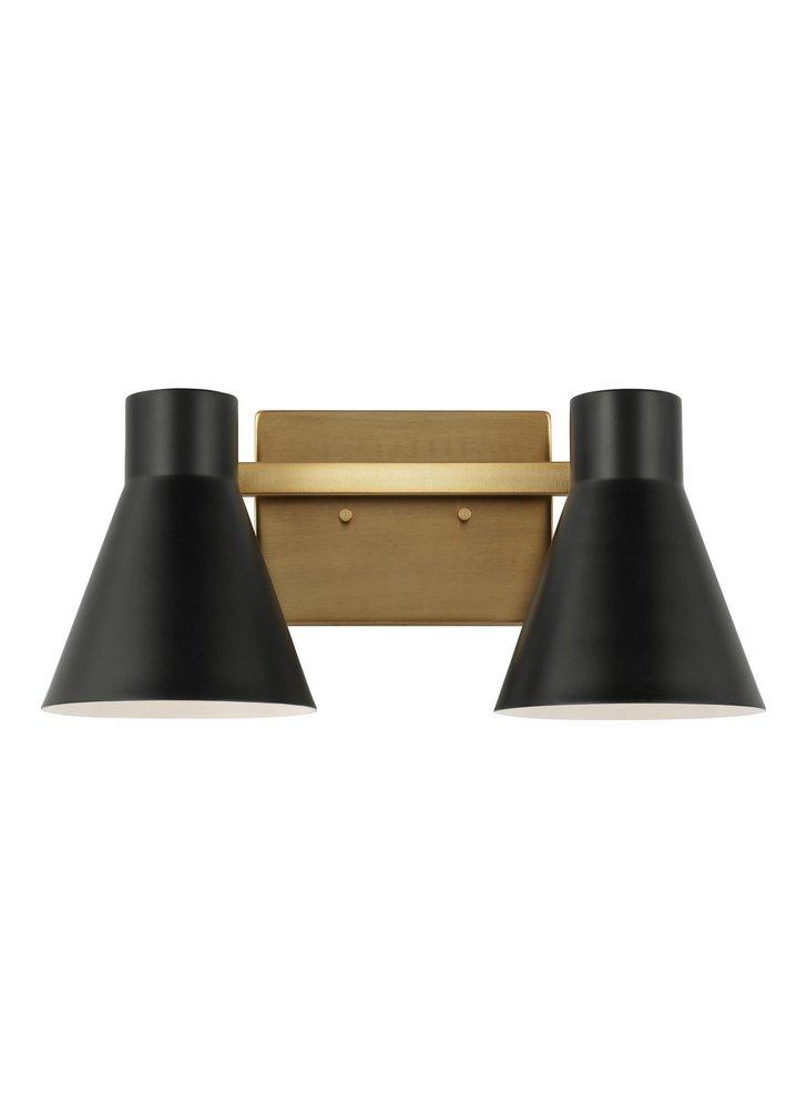 Visual Comfort & Co. Generation Lighting Satin Brass 60W 2-Light Medium E-26 Vanity Fixture 