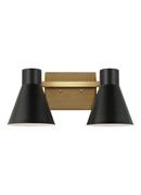 Visual Comfort & Co. Generation Lighting Satin Brass 60W 2-Light Medium E-26 Vanity Fixture 