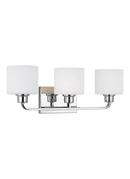 Visual Comfort & Co. Generation Lighting Chrome 100W 3-Light Medium E-26 Vanity Fixture 