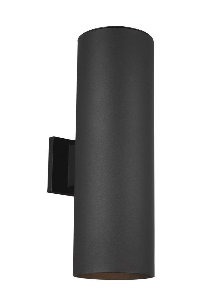 Visual Comfort & Co. Studio Black 100W 2-Light 18-1/4 in. Outdoor Wall Sconce 